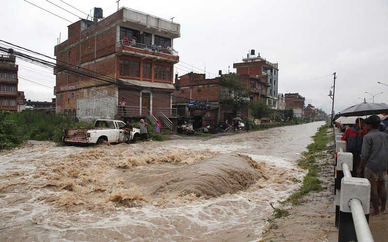 Dozens of houses were inundated due to the flood displacing hundreds of people. (Reuters Photo)