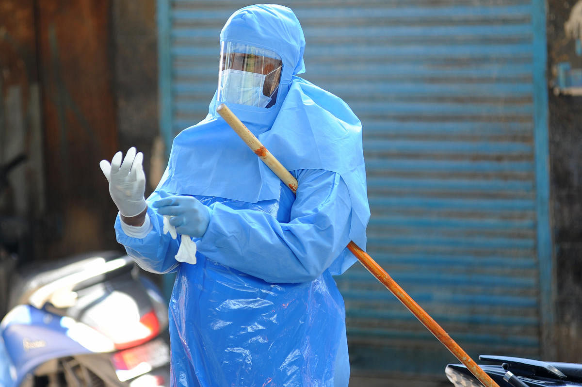 A person wearing PPE amid coronavirus crisis (DH Photo/image for representation)