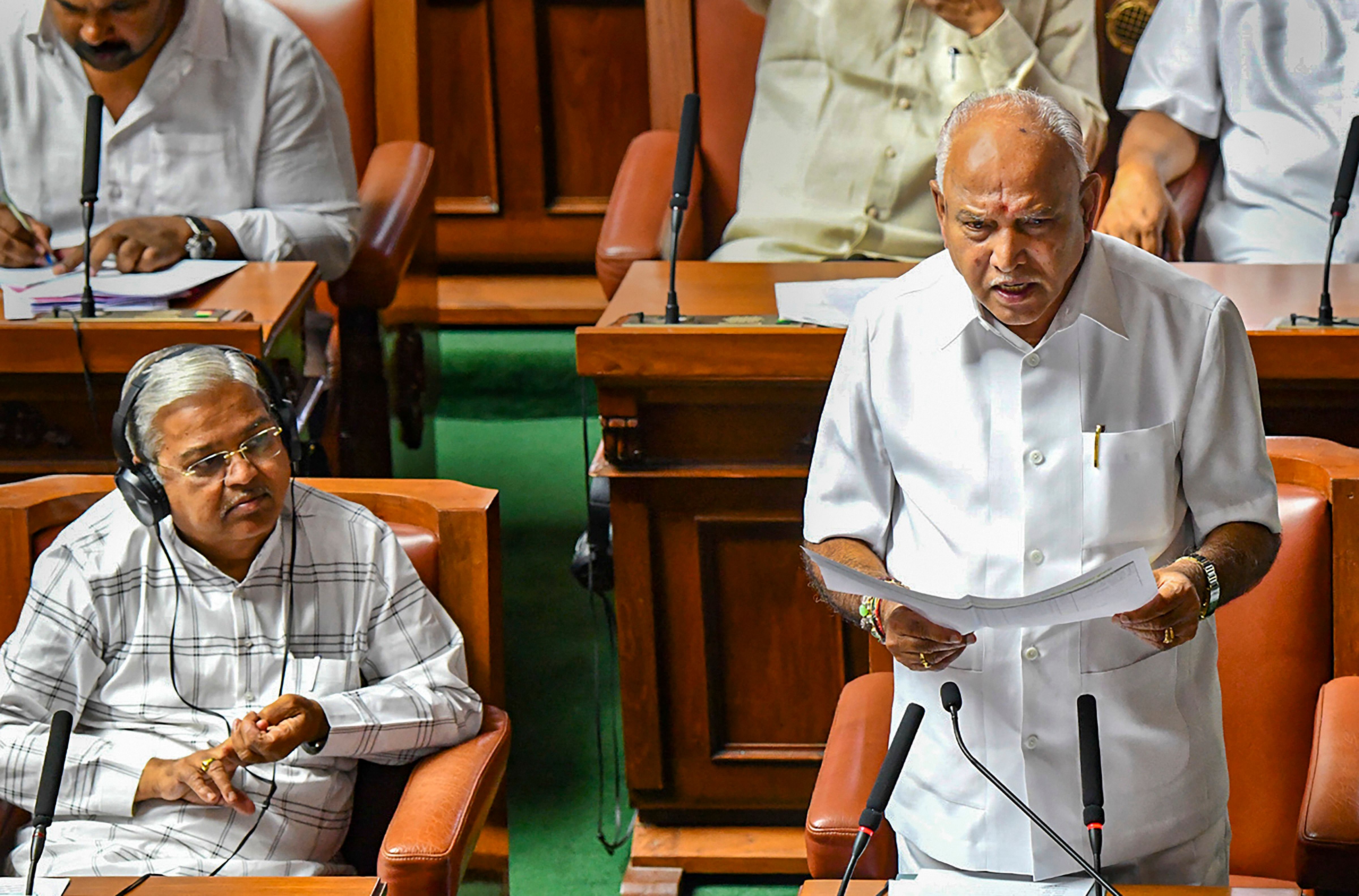 Karnataka Chief Minister BS Yediyurappa. (PTI Photo)