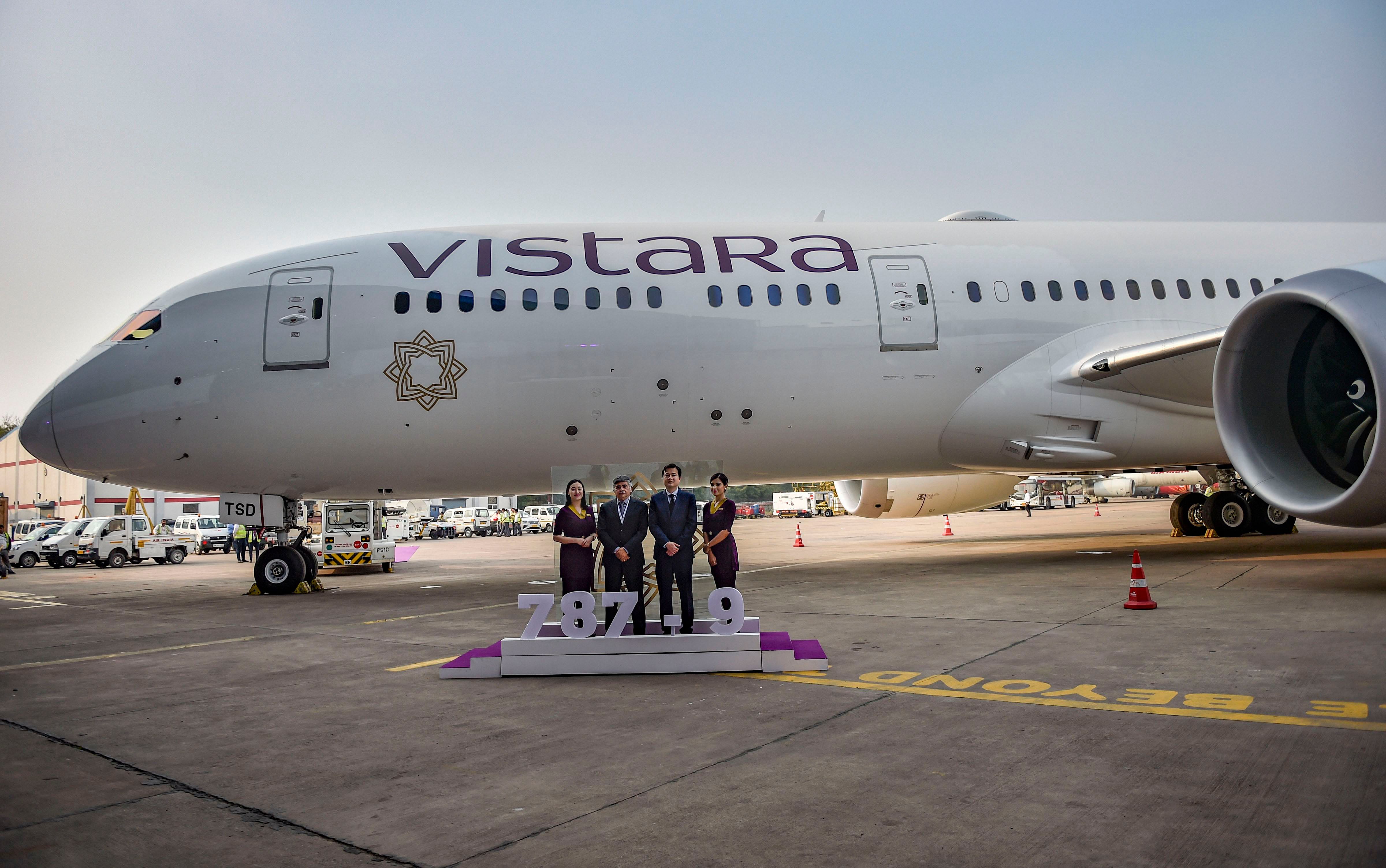 The arrival of the long-haul aircraft for Vistara comes at a time when the aviation industry is battling concerns of significantly lower demand in the coming months. (Credit: PTI Photo)