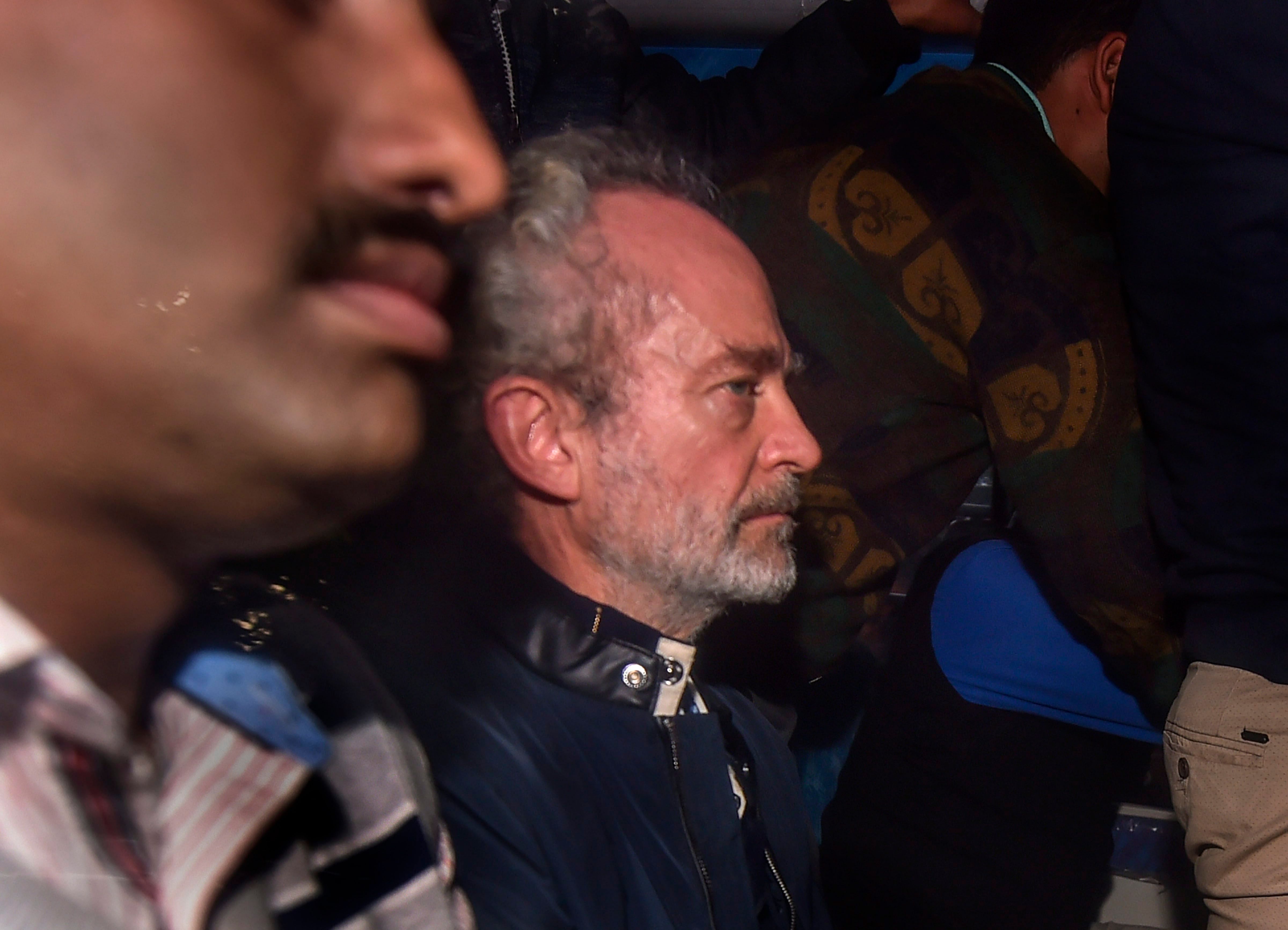 Michel Christian, the alleged middleman in the multi-crore AgustaWestland chopper deal, being produced at a CBI court in Patiala House Courts, New Delhi. (PTI Photo)