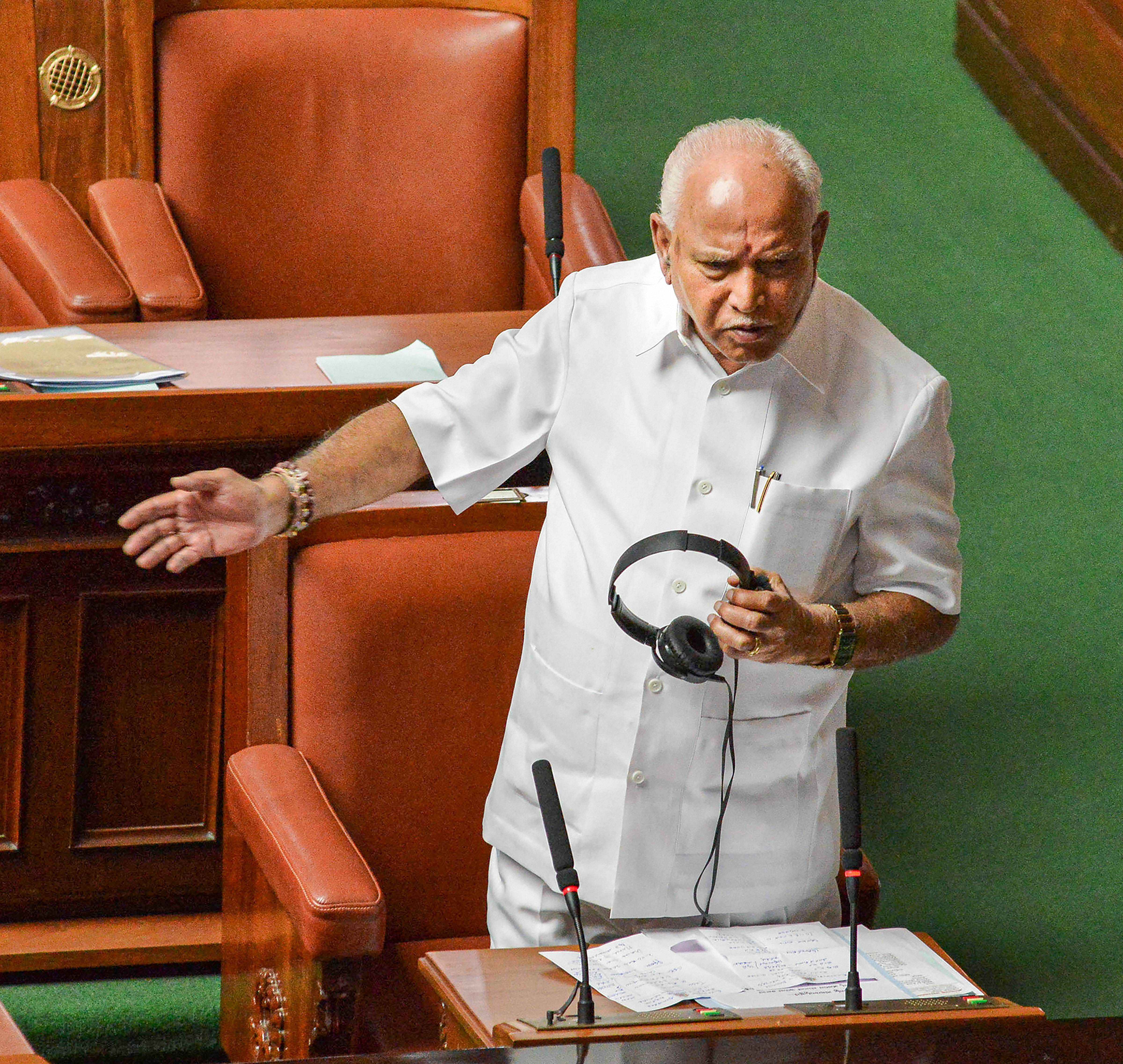 Earlier in the day, Yediyurappa urged citizens to celebrate Ugadi at home. (Credit: PTI Photo)