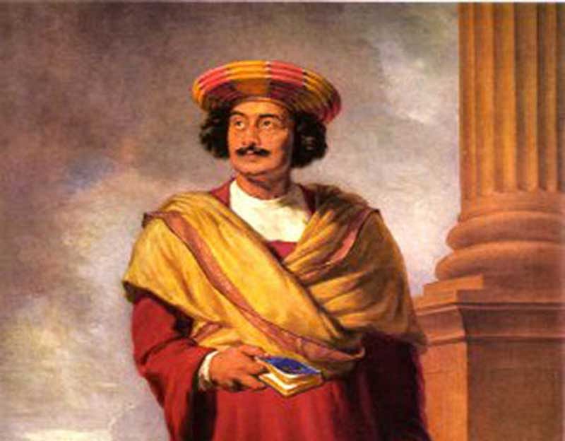 A painting of Raja Ram Mohan Roy