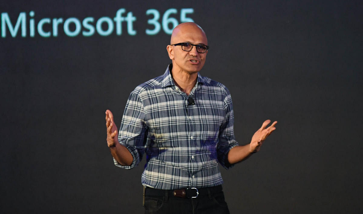 Microsoft CEO Satya Nadella. Credit: DH Photo