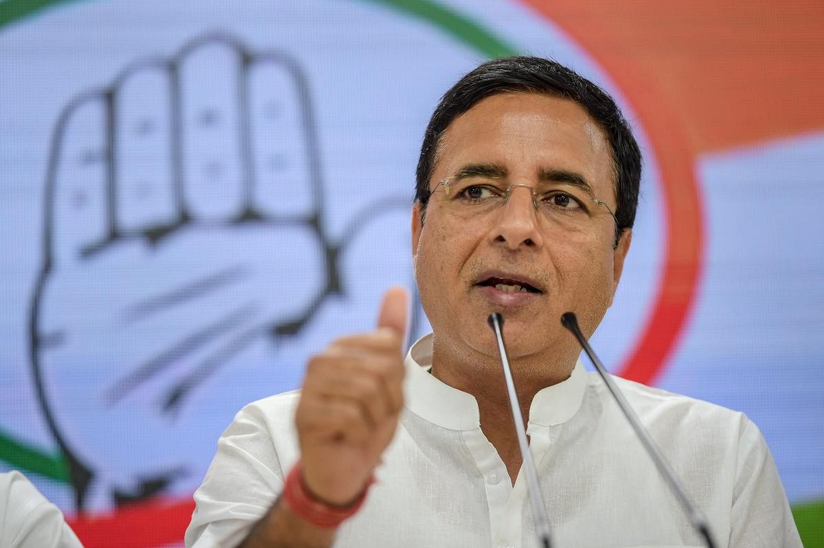 Congress chief spokesperson Randeep Surjewala wondered why Prime Minister Modi was "silent" on his "India First" policy as President Trump talked of "America First".