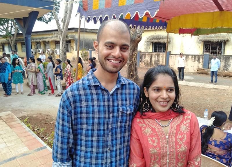 Sowmya and Vineet, both scientists, led by example after casting their vote. While Sowmya voted in Sirsi whereas Vineet voted in Harihara.
