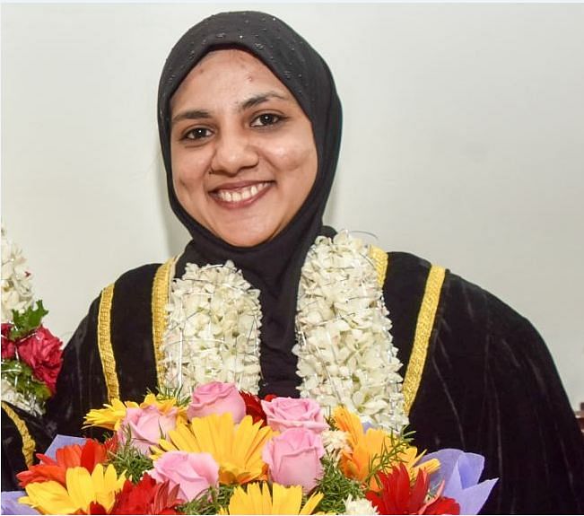 Tasneem, a JD(S) Corporator, is elected as the 22nd Mayor of Mysuru. (DH Photo)