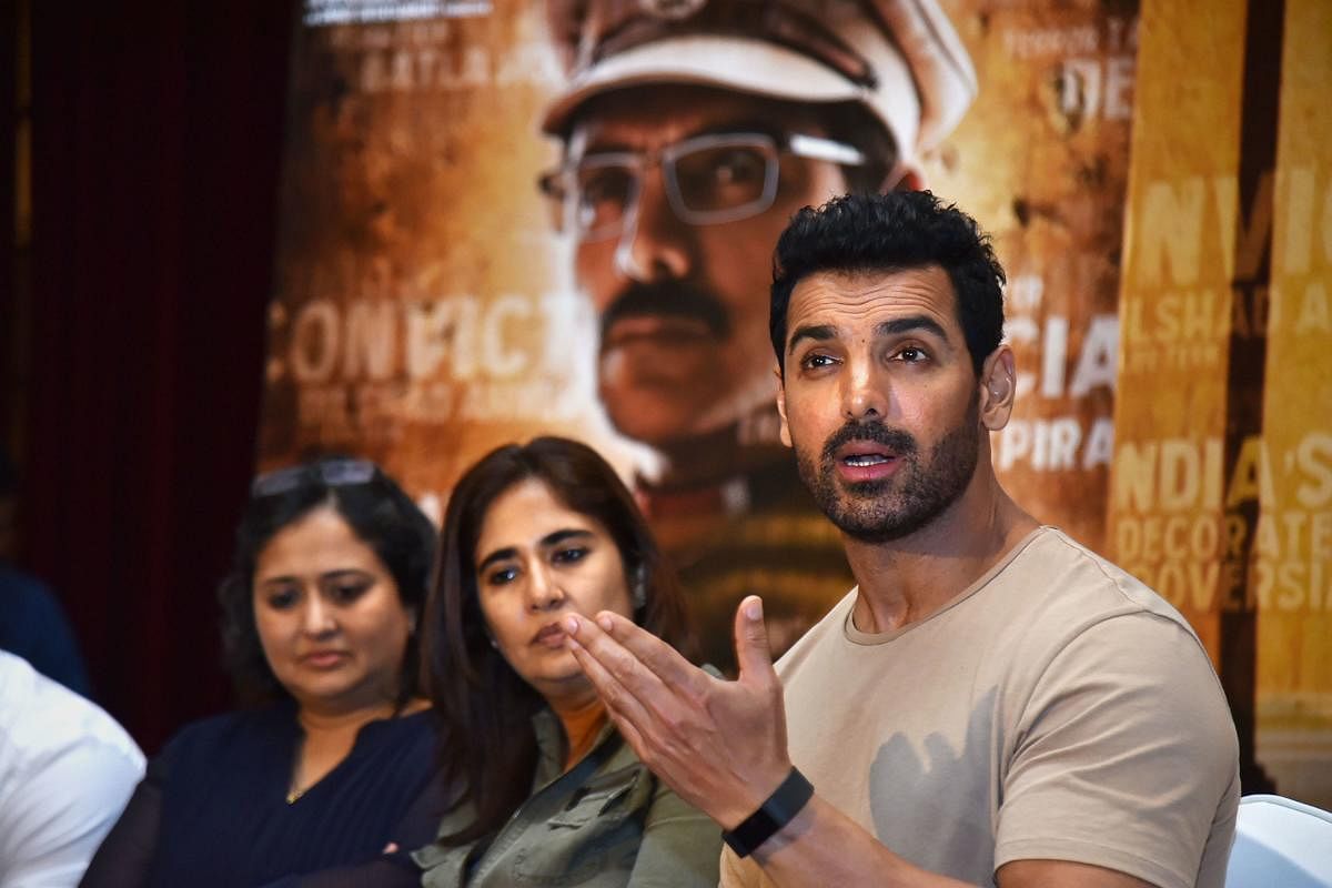 Bollywood actor John Abraham, starcast of movie 'Batla House', during a press conference (PTI Photo)