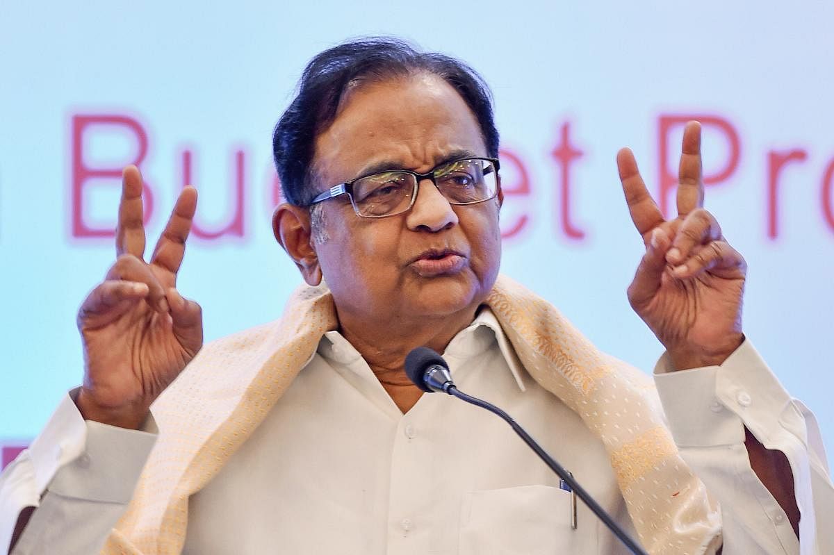 Former Union Minister P Chidambaram. Credit: PTI Photo