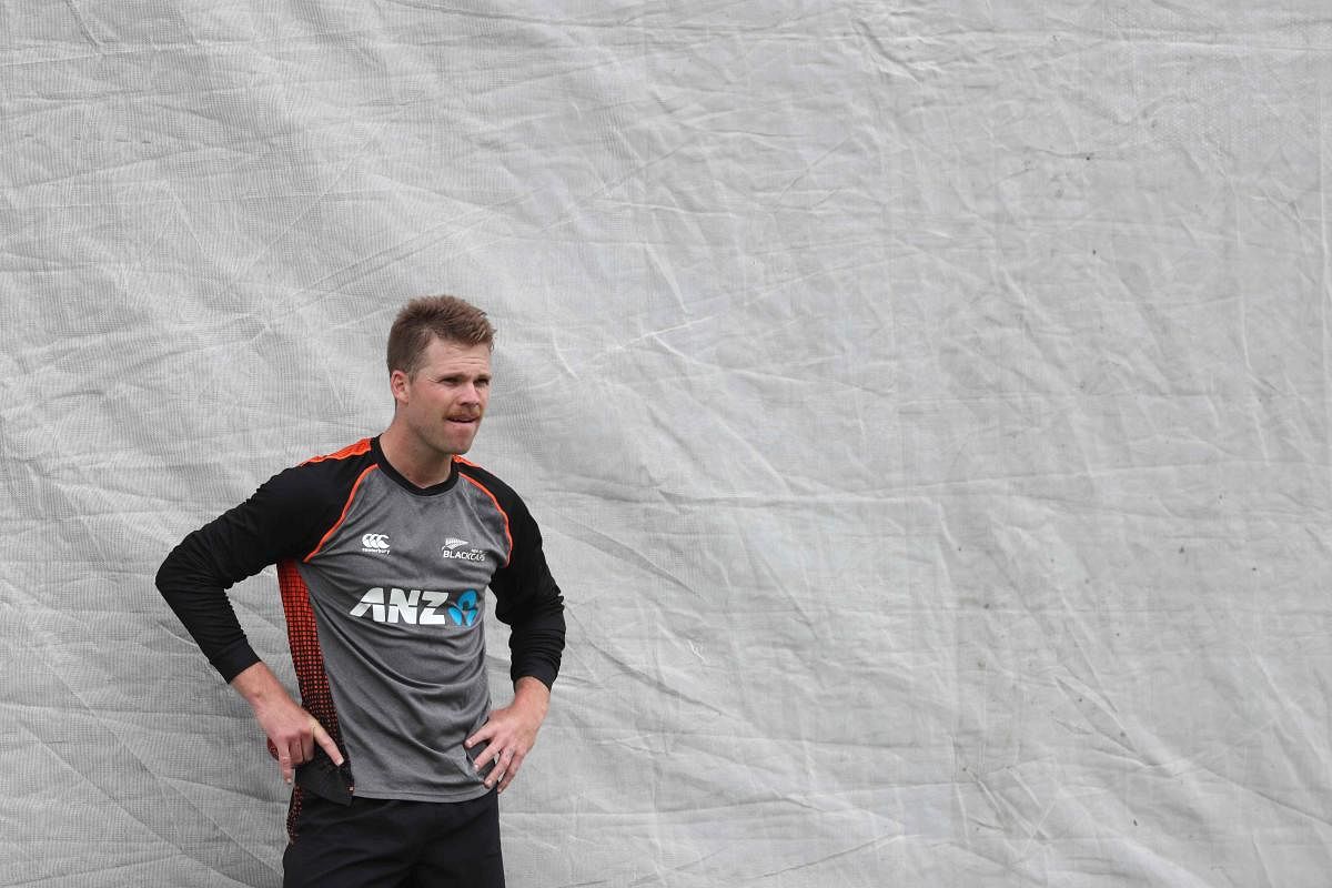 New Zealand Lockie Ferguson attends a training session ahead of the first Test match between New Zealand and England played at Bay Oval in Mount Maunganui on November 20, 2019. Photo/AFP