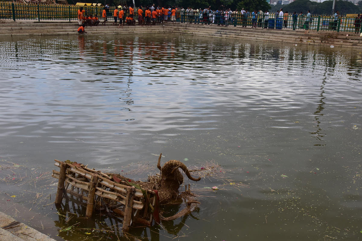 The volunteers from Environmentalist Foundation of India (EFI) are gearing up to clean three lakes in East Bengaluru after Ganesha festival. DH file photo