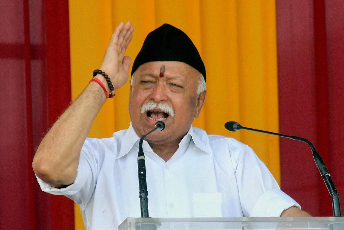 RSS Chief Mohan Bhagwat. PTI file photo