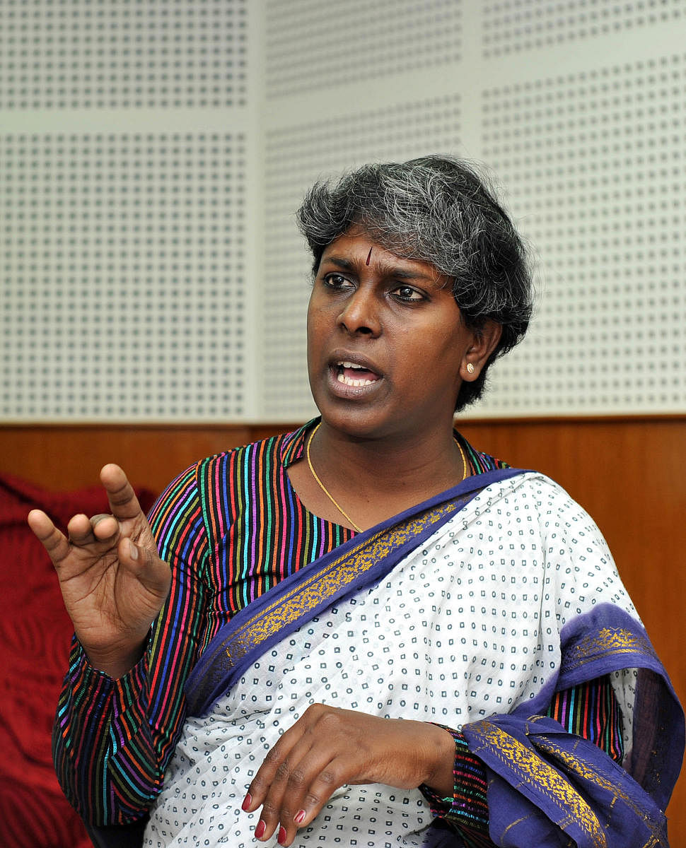 Noted transgender activist Akkai Padmashali, DH file photo