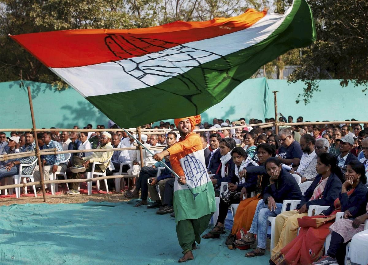 The Congress has already announced farm loan waiver of up to Rs two lakh and Rs 3,000 monthly dole to unemployed youth, among other assurances, if it comes to power. (PTI File Photo)