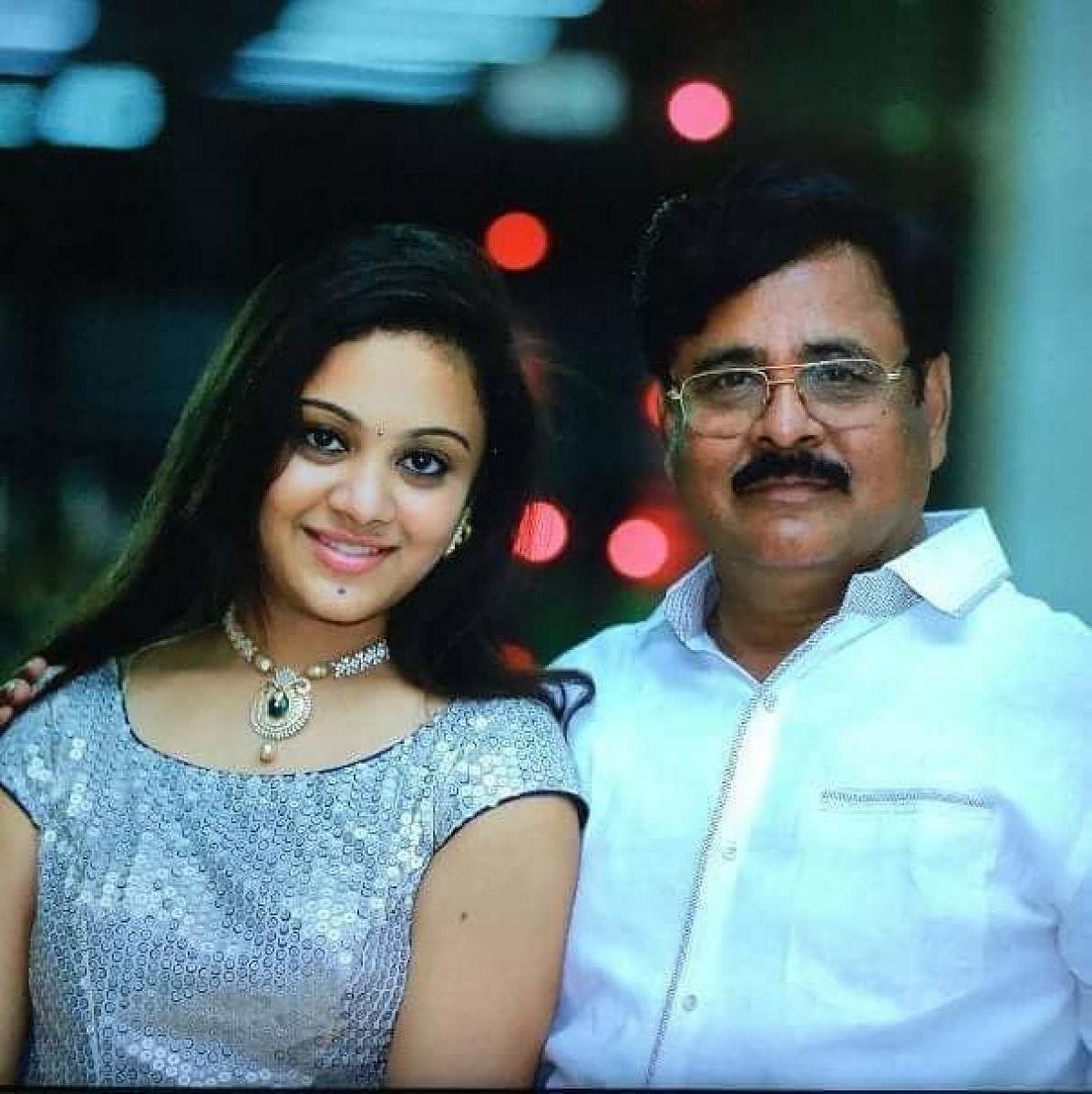 Amrutha Varshini with her father Maruthi Rao. A file photo