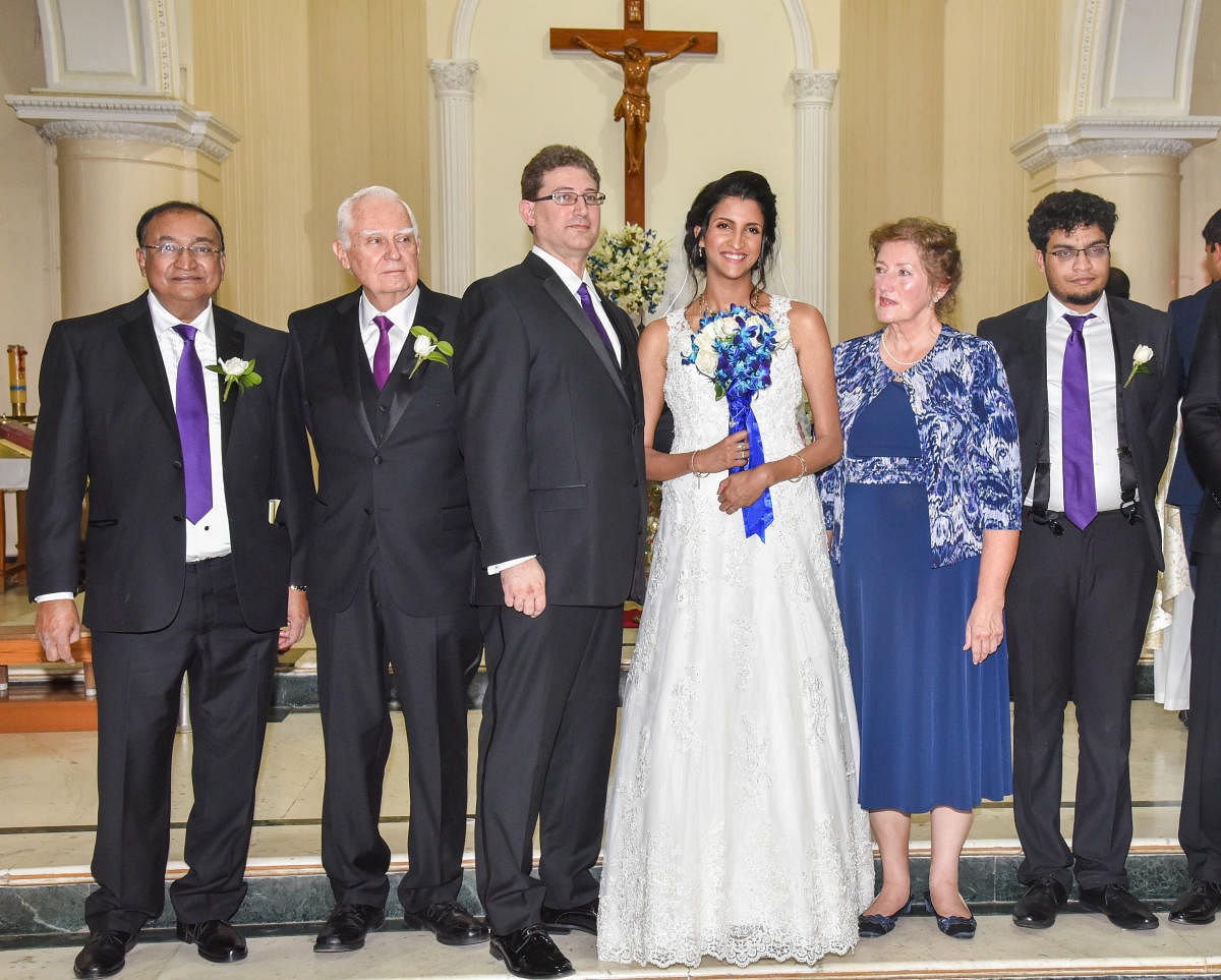(From left) Dr Thomas Chandy, Dr James Eckardt, Jonathan Franz Vincent, Anisha Keri Chandy, Susan Eckardt and Armand.