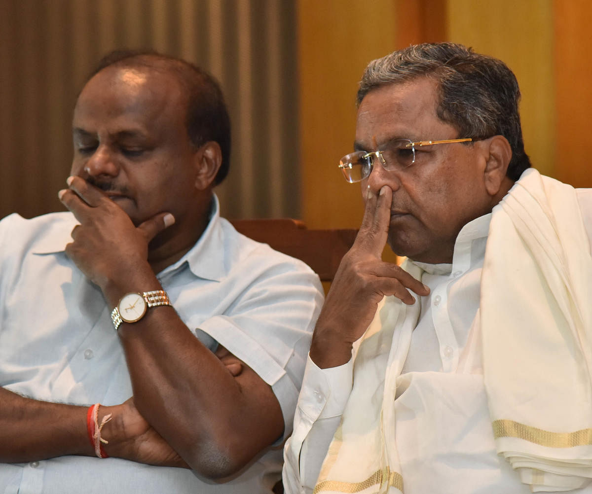 Reacting to the statements of his supporters and the response of Kumaraswamy, Siddaramaiah said, We have to rein in our MLAs. Can the JD(S) leaders control them? So, we will do the needful in our party, he said. (DH File Photo)