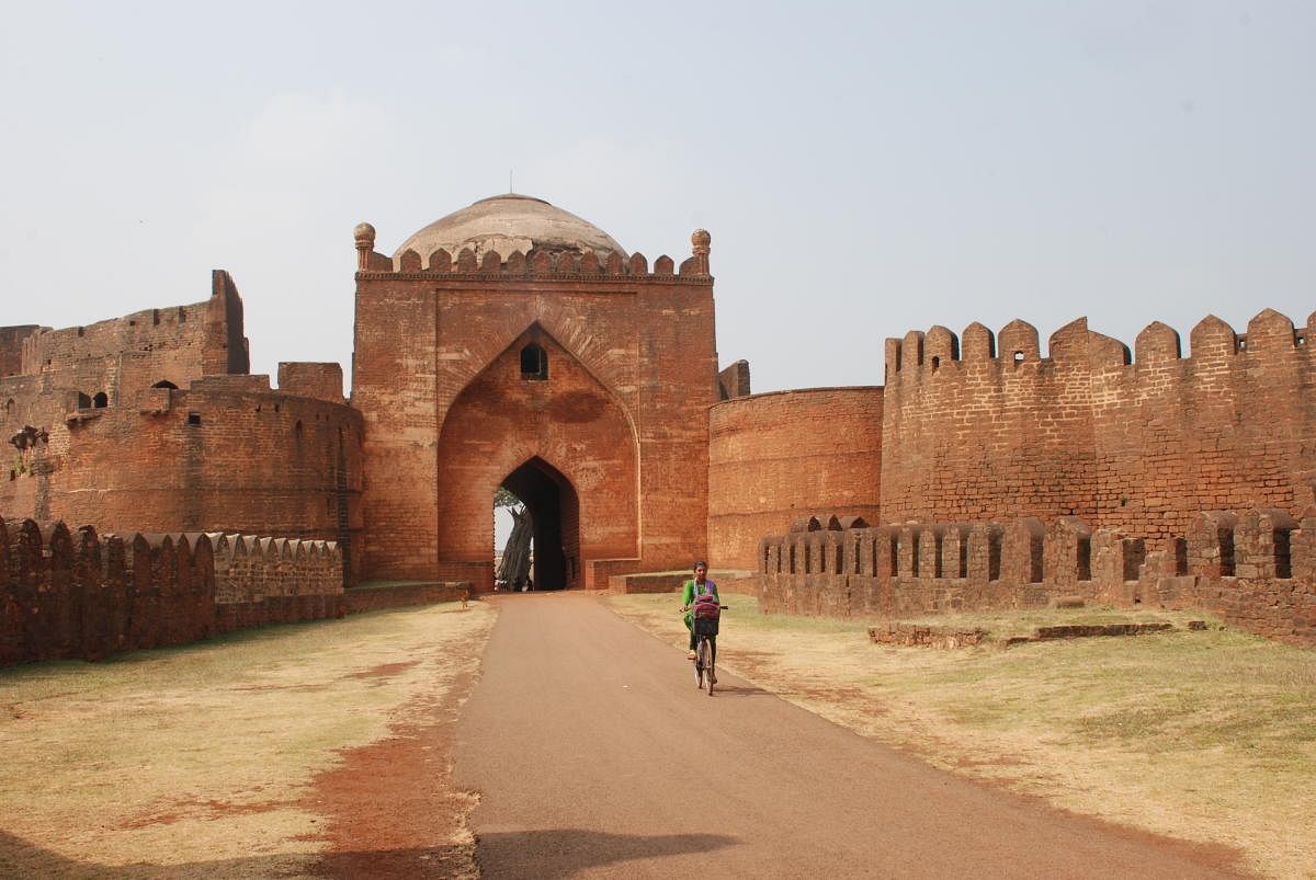 The imposing gateway of Bidar Fort