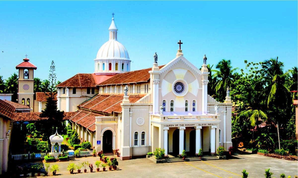 A view of Holy Rosario Cathedral in Mangaluru.