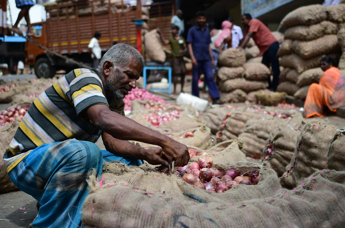 Farmers are selling onions for Rs 300-400 per kg, as against the input cost of Rs 400-500. DHPHOTO/krishnakumar P S