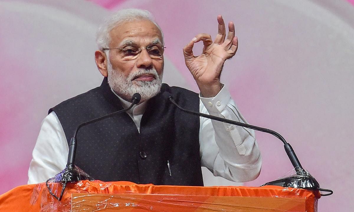 People will see through the "incoherent alliance of rich dynasties," Modi said during his interaction with booth workers from Chennai Central, Chennai North, Madurai, Tiruchirappally and Tiruvallur constituencies in Tamil Nadu through video conference. (P