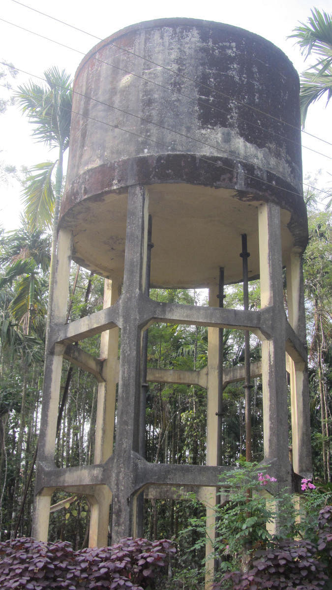 The water tank built in Bethu village in Napoklu under Swajaladhara scheme.
