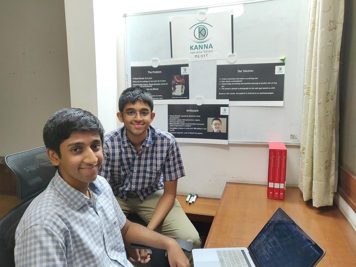 Vishwesh and Vrishab who developed the Kanna app