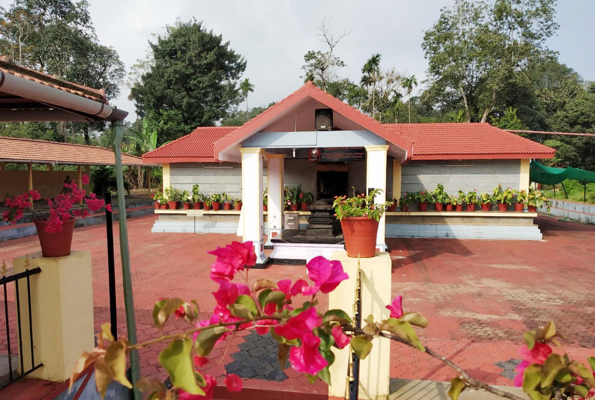 A view of Mrityunjaya Temple in Badagarakeri village in South Kodagu.