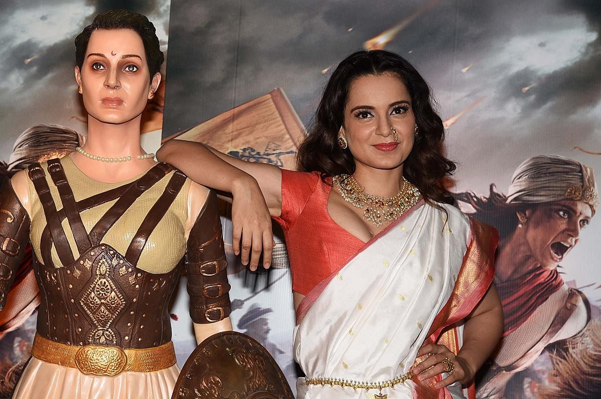 Kangana Ranaut poses at an event to promote her film 'Manikarnika' (The Queen of Jhansi), based on the life of Rani Laxmibai of Jhansi, in Mumbai on March 3, 2019. (AFP photo)