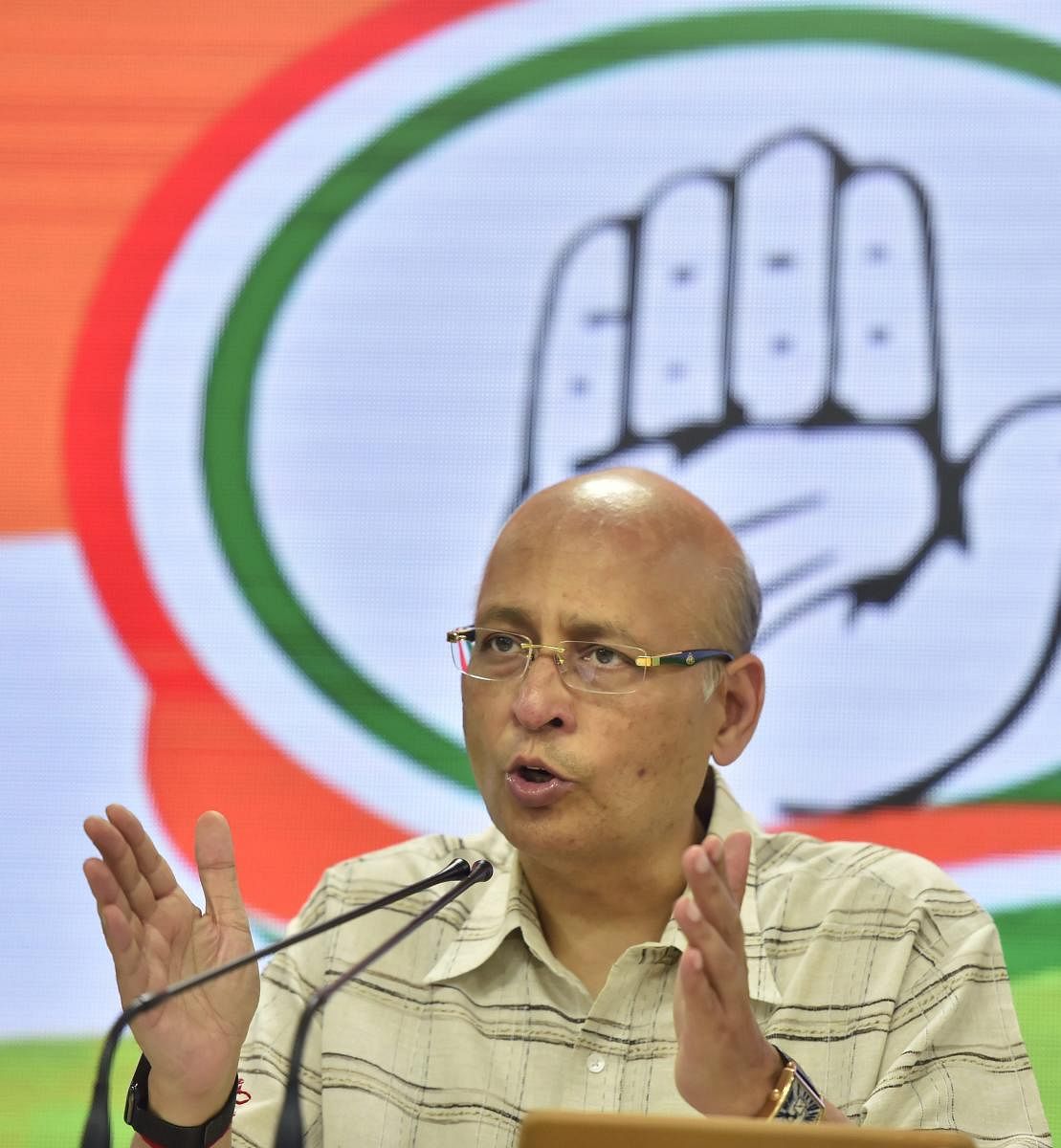 Senior Congress leader Abhishek Manu Singhvi. PTI file photo