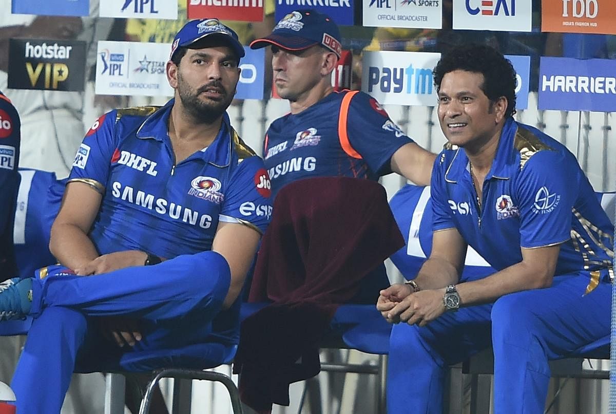 The dual roles of Sachin Tendulkar (right) as Mumbai Indians' 'icon' and as a member of the BCCI's Cricket Advisory Committee has raised conflict of interest questions. PTI 