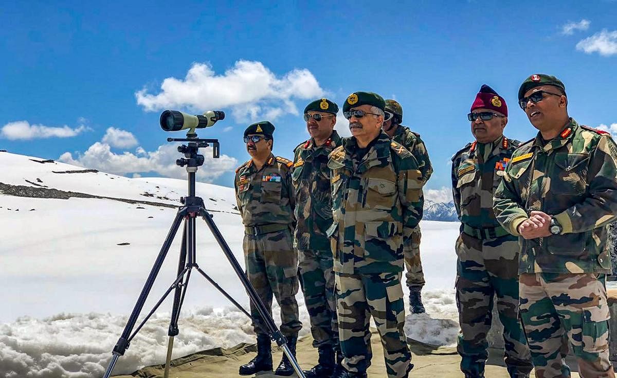 General Officer Commanding-in-Chief Eastern Command, Lt Gen M M Naravane, reviews the security situation and operational preparedness in the border areas of Arunachal Pradesh, in Tawang, on April 27, 2019. PTI file photo