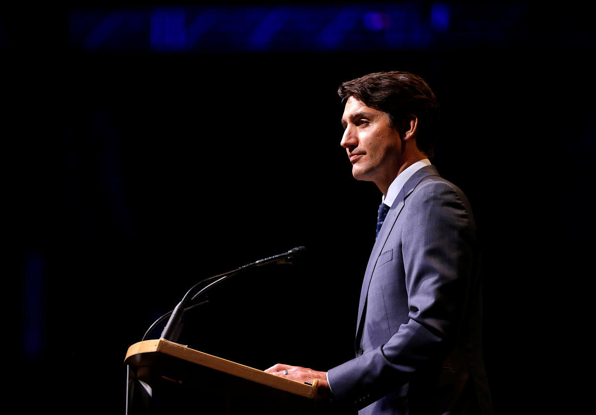 Canadian Prime Minister Justin Trudeau speaks during the opening of the Women Deliver 2019 Conference at the Vancouver Convention Centre in Vancouver, B.C., Canada June 3, 2019. (REUTERS)