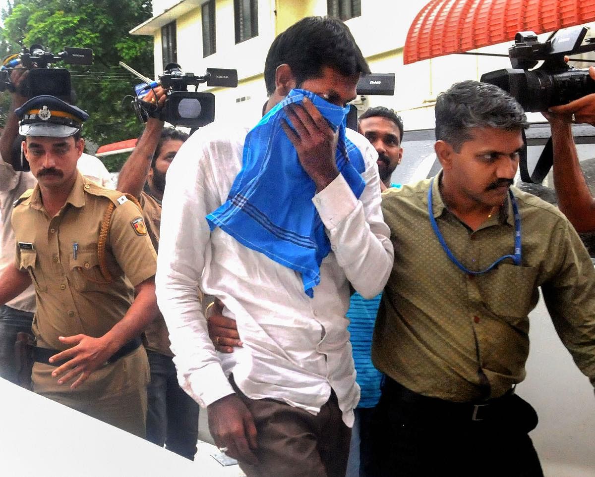 Mohammed Azharuddin, arrested by the National Investigation Agency (NIA) in connection with the IS Kerala-Tamil Nadu module link in Sri Lankan Easter Day blasts, being produced before NIA special court in Kochi, on Thursday. PTI