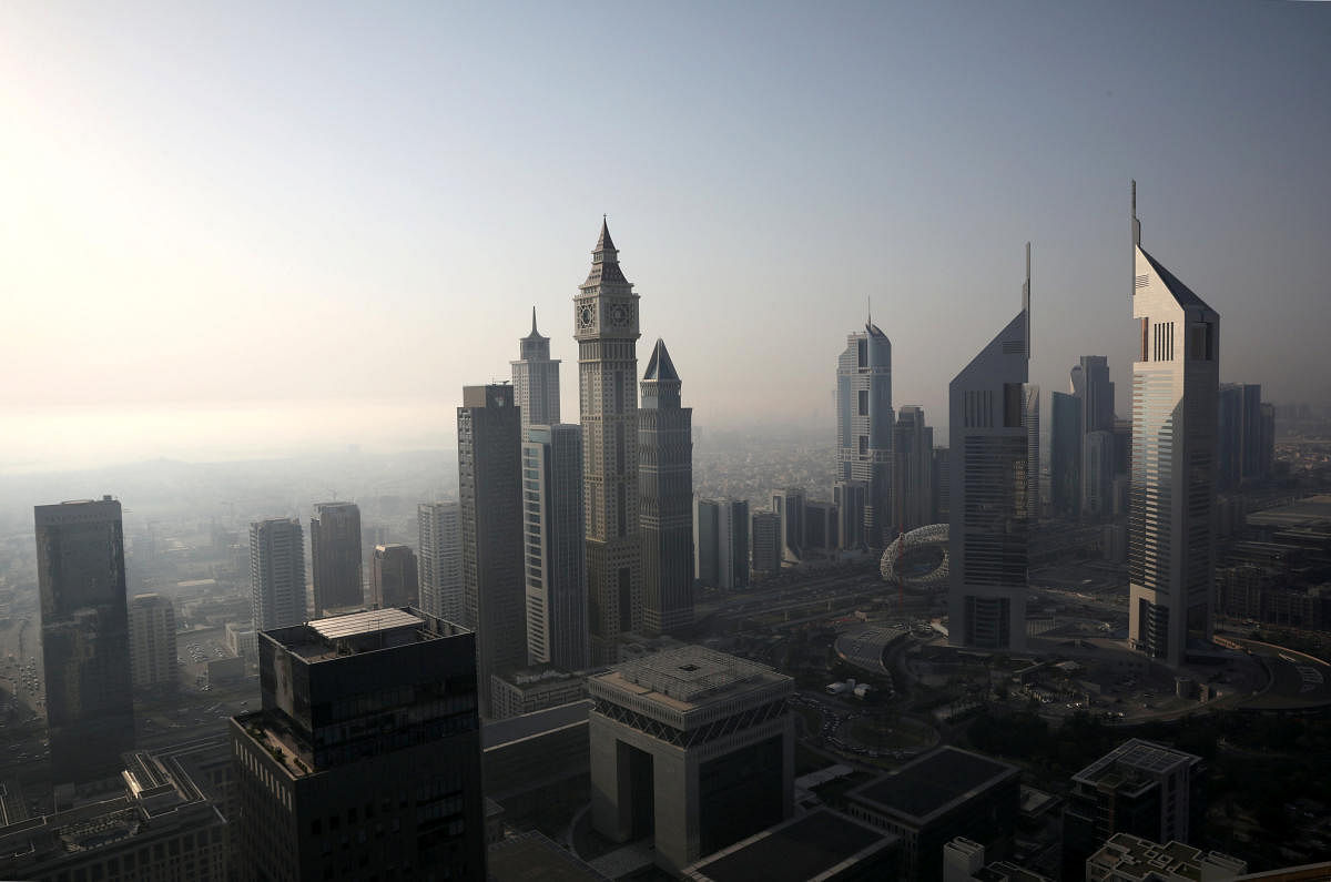 The four women, from Coimbatore, Tamil Nadu, were deluded into believing that they will be working for an event management company. A general view of the Dubai International Financial Centre (DIFC) among high-rise towers in Dubai.  (Reuters Photo)