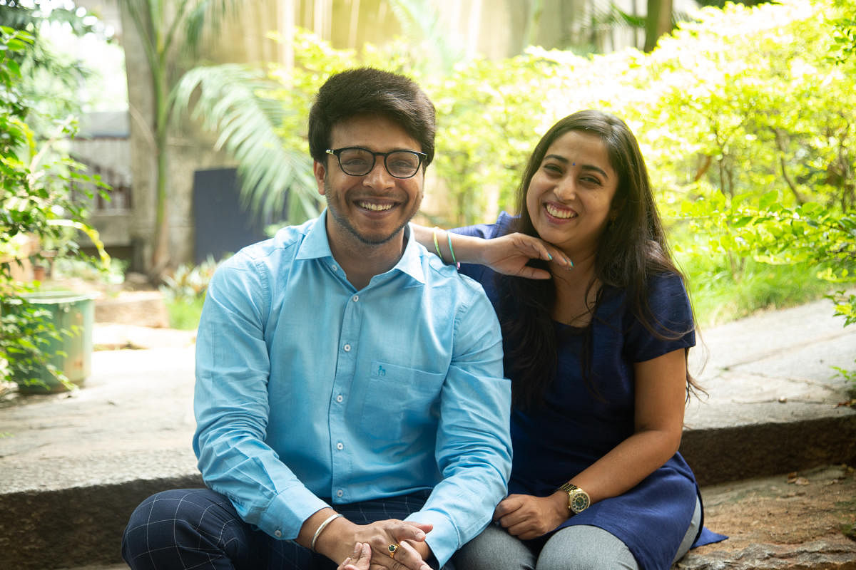M G Srinivas and fiance Shruti
