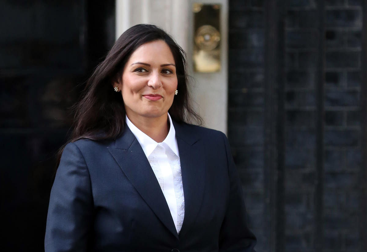 Britain's new Secretary of State for the Home Department Priti Patel leaves 10 Downing Street in London on July 24, 2019. (AFP)