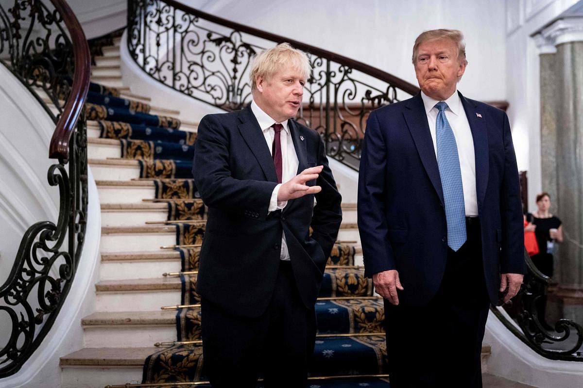 Trump lavished praise on Johnson as the "right man" to lead his country into Brexit while the new UK premier also held a prickly meeting with EU Council chief Donald Tusk after a bitter exchange the day earlier.