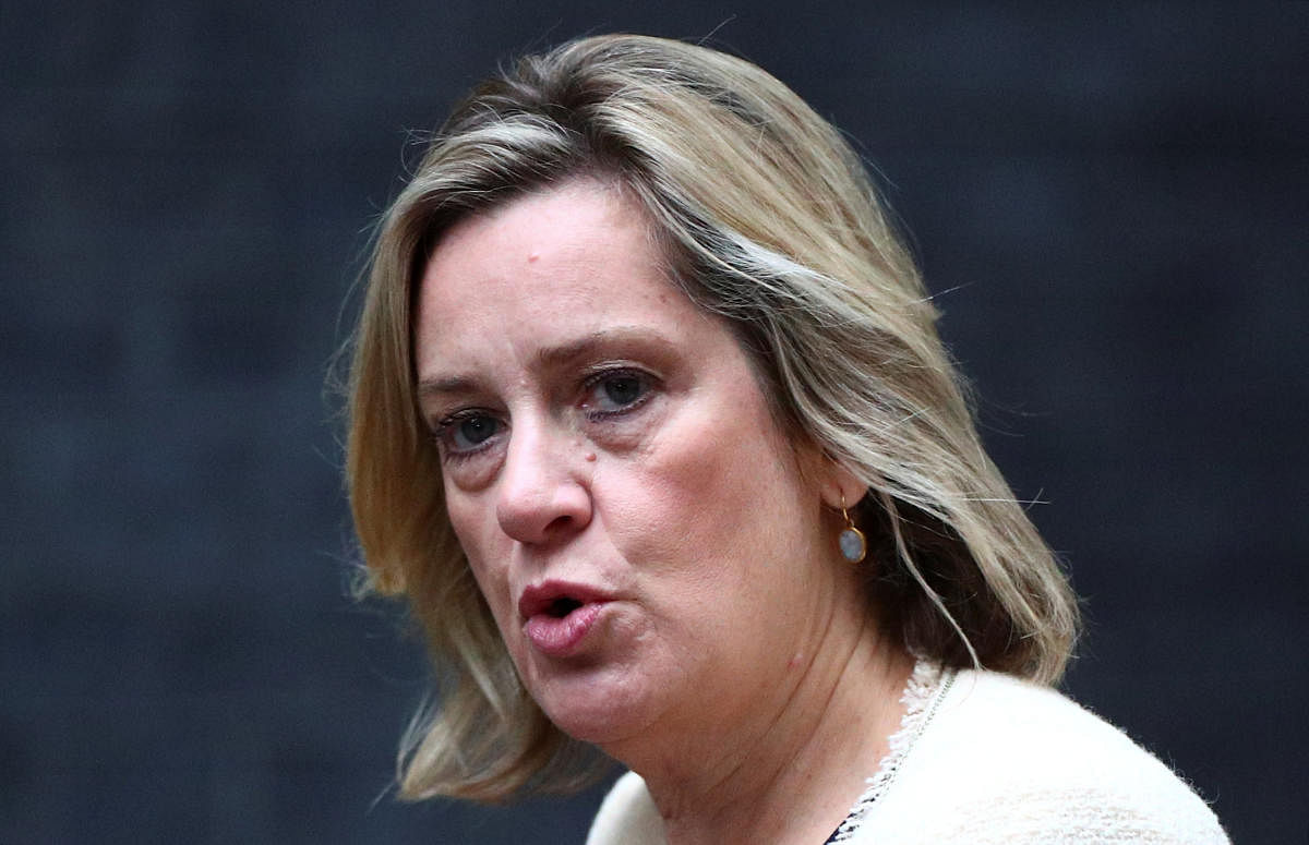 "I cannot stand by as good, loyal moderate Conservatives are expelled," Rudd said referring to Johnson's decision to expel 21 MPs from the Conservative party. (Reuters File Photo)