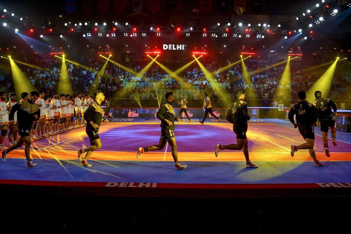 A view of the Pro Kabaddi League. AFP photo