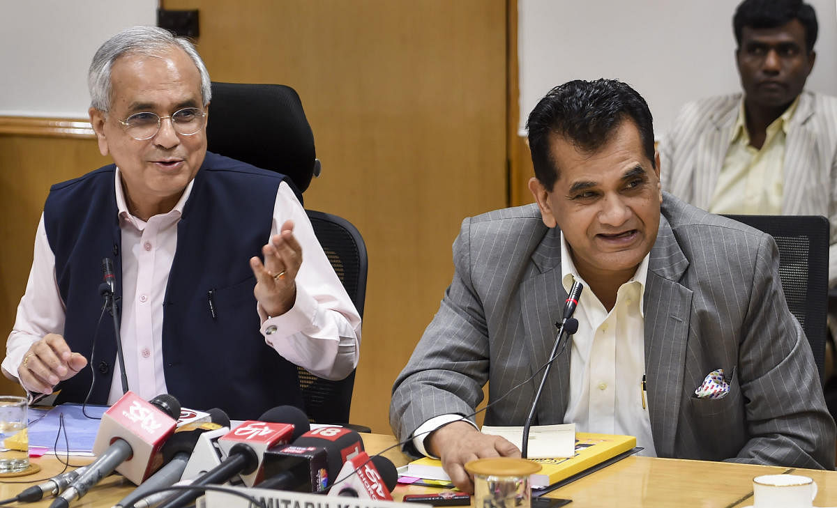 The report was released by Niti Aayog Vice Chairman Rajiv Kumar and Chief Executive Officer Amitabh Kant here. (PTI File Photo)