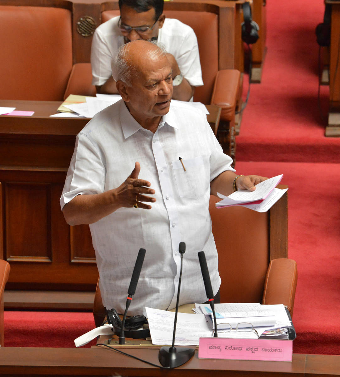 S R Patil leader of opposition (DH Photo)