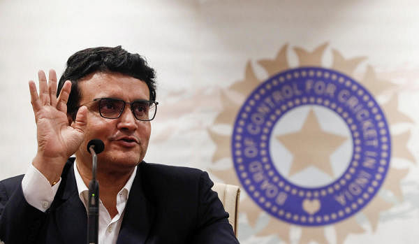 Former Indian cricketer and current BCCI, president Sourav Ganguly. (PTI photo)