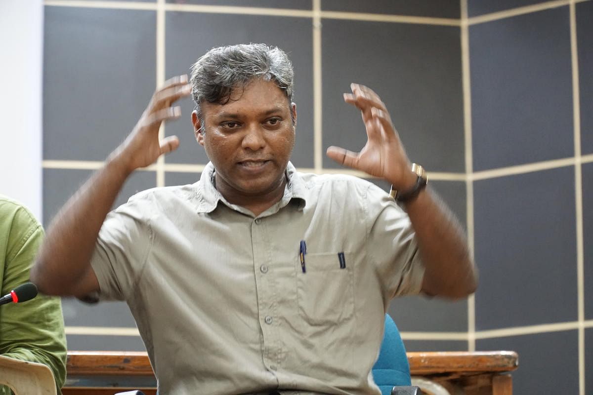 IAS officer Sasikanth Senthil who quit the service in September speaks during a discussion on the NRC in Bengaluru on 1 December 2019.