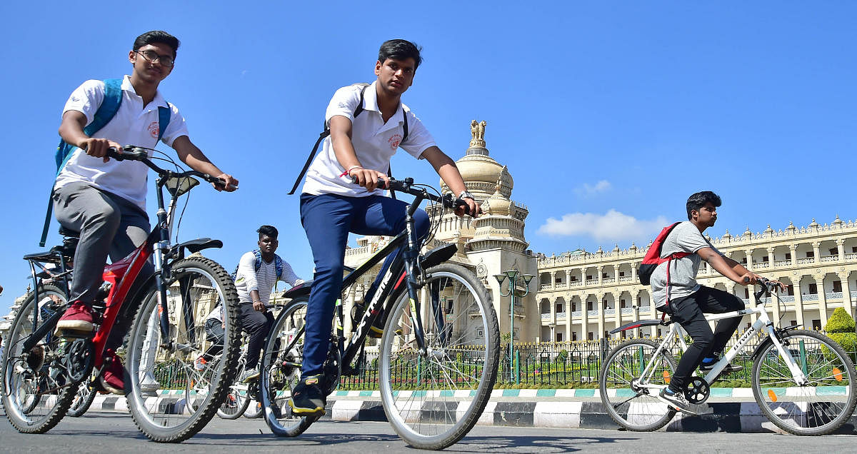 Shops selling bicycles online have reported a sharp increase in orders. DH FILE PHOTO/RANJU P