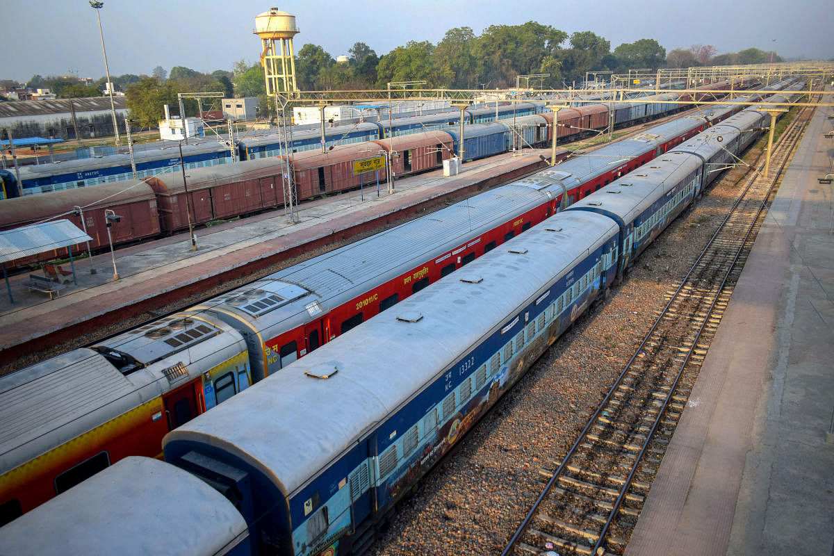 Indian Railways has suspended all passenger services until March 31 and only goods trains will run during the period. The suspension includes all suburban train services. Although, trains that commenced their journey prior to 4 am on March 22 will complete their journeys. (PTI Photo)