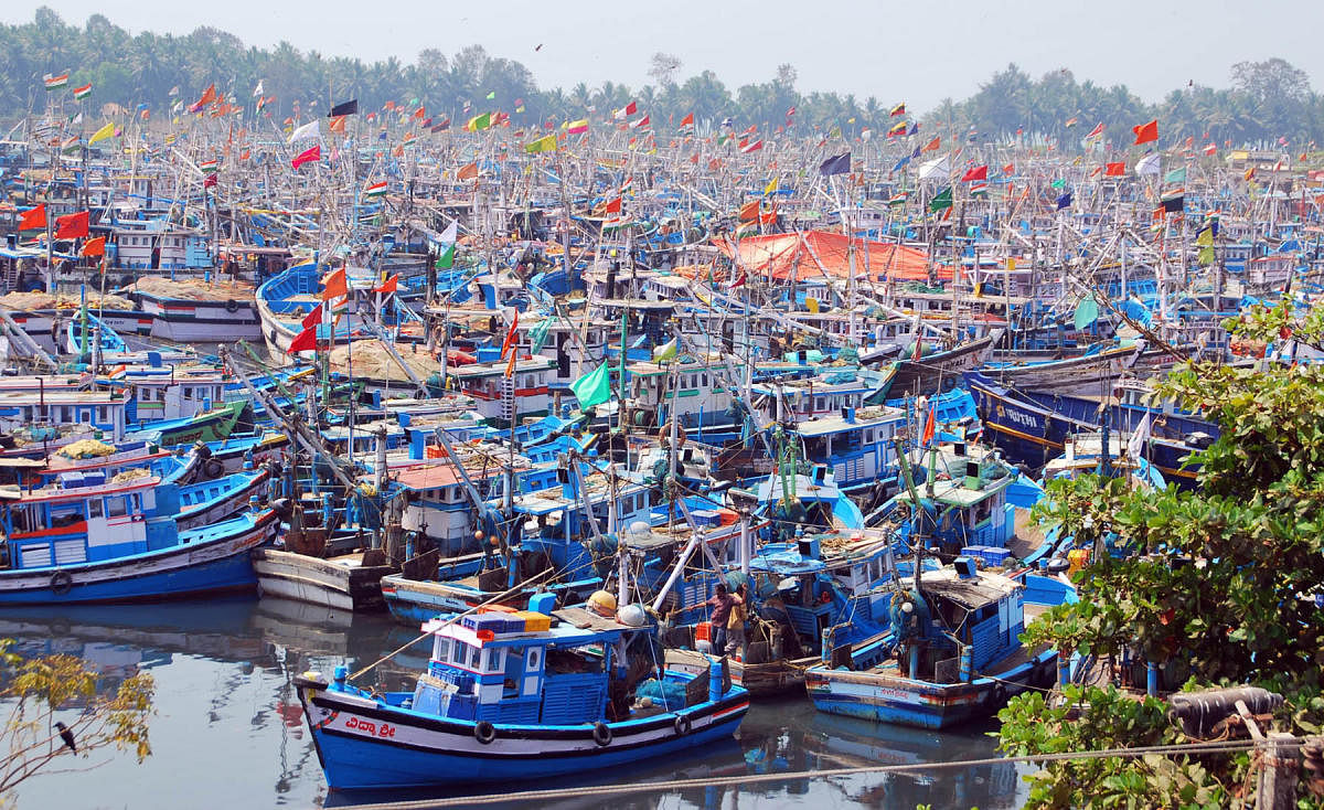 A file photo of boats anchored at Malpe port