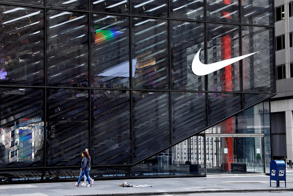 The sportswear maker forecast a hit to its fourth-quarter financials in all the geographies where its products are sold, as only 5% to 40% of Nike-owned stores are open there. (Reuters Photo)