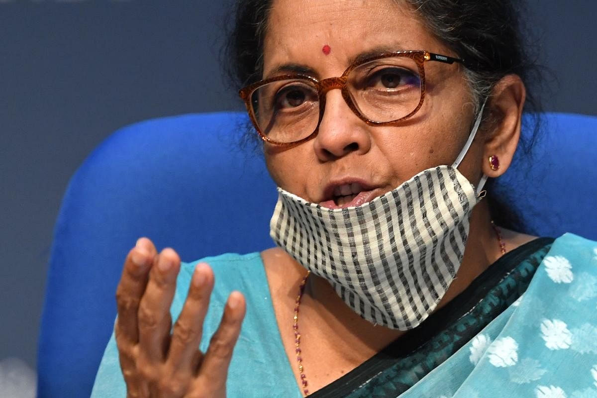 Finance Minister Nirmala Sitharaman speaks during a news conference in New Delhi on May 13, 2020. AFP FILE