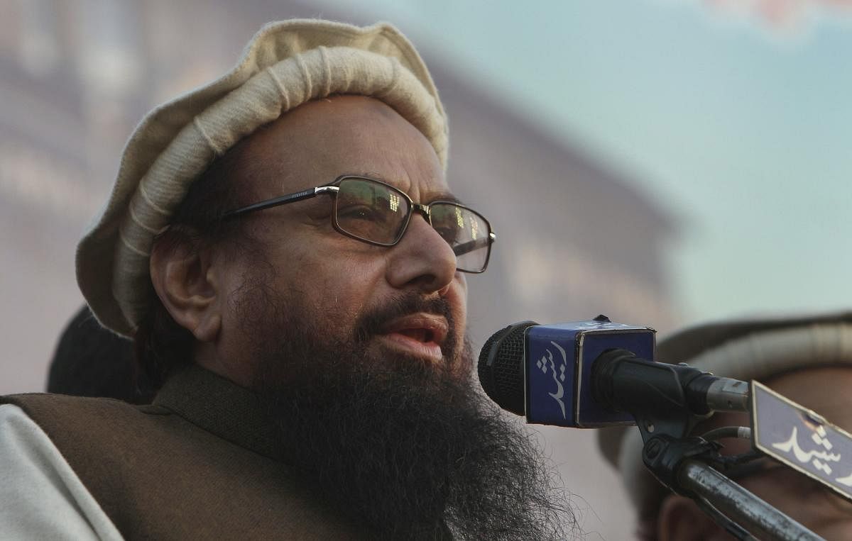 Saeed-led Jamaat-ud-Dawah is believed to be the front organisation for the LeT which is responsible for carrying out the 2008 Mumbai attacks that killed 166 people. Photo/PTI
